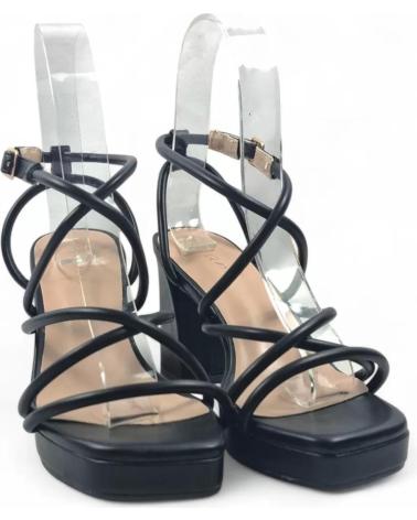 TIMBOS SANDALIA TACON PLATAFORMA VESTIR 132128 NEGRO