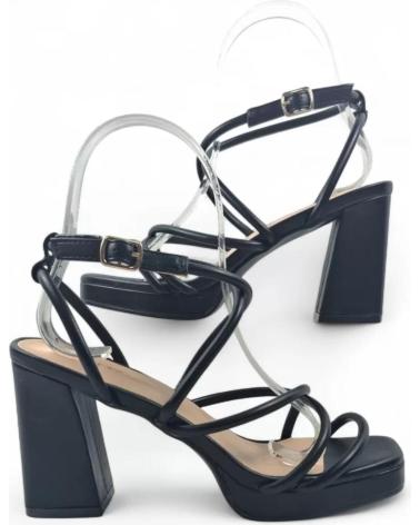 TIMBOS SANDALIA TACON PLATAFORMA VESTIR 132128 NEGRO