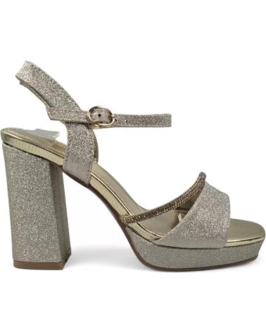 TIMBOS SANDALIA TACON PLATAFORMA FIESTA MUJER COLOR ORO 132126 AMARILLO