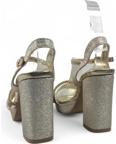 TIMBOS SANDALIA TACON PLATAFORMA FIESTA MUJER COLOR ORO 132126 AMARILLO