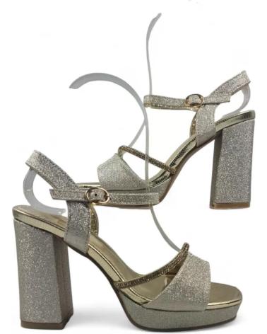 TIMBOS SANDALIA TACON PLATAFORMA FIESTA MUJER COLOR ORO 132126 AMARILLO