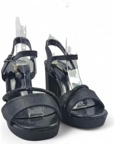 TIMBOS SANDALIA TACON PLATAFORMA FIESTA MUJER COLOR 132125 NEGRO