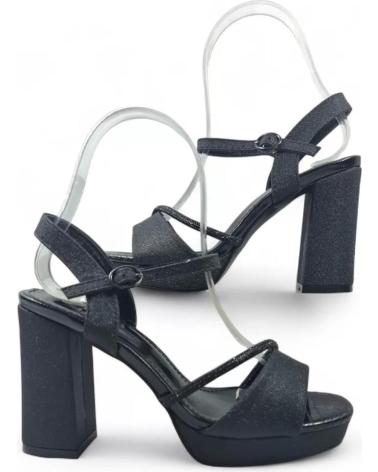 TIMBOS SANDALIA TACON PLATAFORMA FIESTA MUJER COLOR 132125 NEGRO