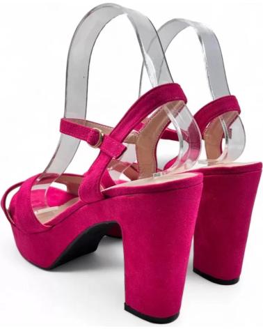 TIMBOS SANDALIA TACON PLATAFORMA VESTIR DE MUJER FUCSIA 132096 MORADO