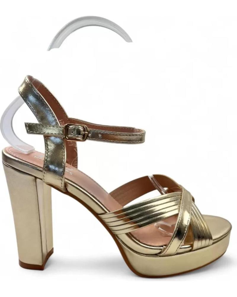 TIMBOS SANDALIA TACON PLATAFORMA FIESTA DE MUJER ORO 132095 AMARILLO