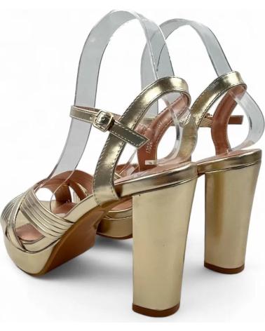 TIMBOS SANDALIA TACON PLATAFORMA FIESTA DE MUJER ORO 132095 AMARILLO