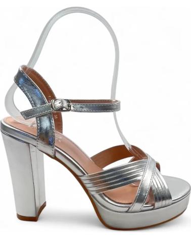 TIMBOS SANDALIA TACON PLATAFORMA FIESTA DE MUJER PLATA 132094 PLATEADO