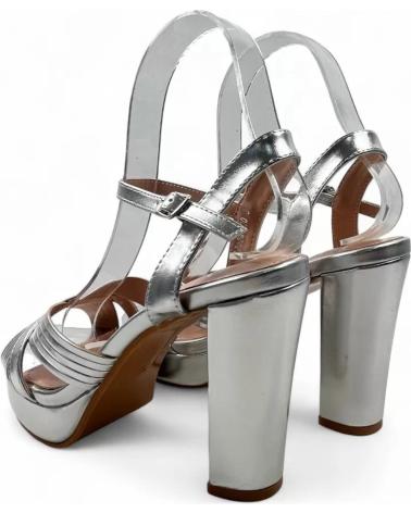 TIMBOS SANDALIA TACON PLATAFORMA FIESTA DE MUJER PLATA 132094 PLATEADO