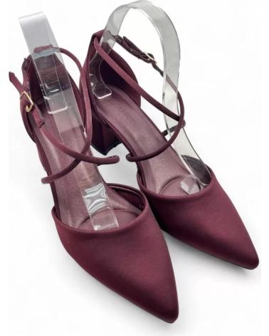 TIMBOS TACON VESTIR DE MUJER COLOR VINO 132049 ROJO