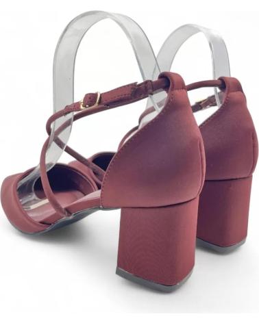 TIMBOS TACON VESTIR DE MUJER COLOR VINO 132049 ROJO