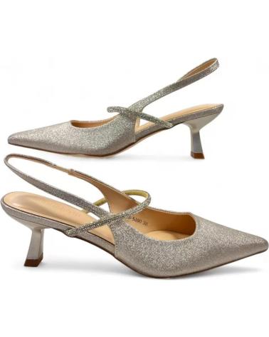 TIMBOS TACON DESTALONADO FIESTA MUJER ORO 132047 AMARILLO