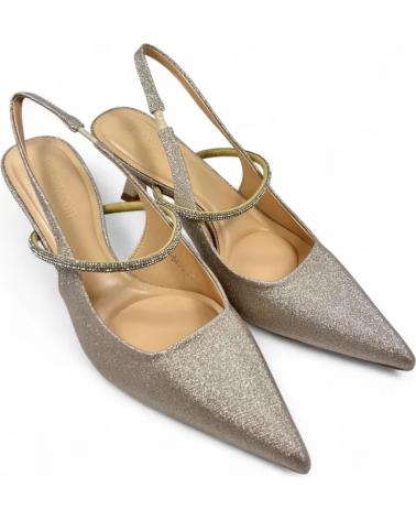 TIMBOS TACON DESTALONADO FIESTA MUJER ORO 132047 AMARILLO