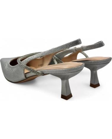 TIMBOS TACON DESTALONADO FIESTA MUJER PLATA 132046 PLATEADO