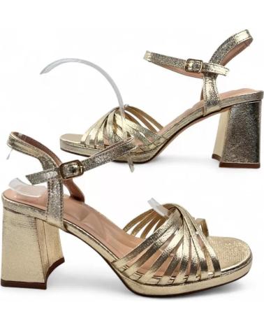 TIMBOS SANDALIA TACON FIESTA DE MUJER ORO 132011 AMARILLO