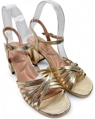 TIMBOS SANDALIA TACON FIESTA DE MUJER ORO 132011 AMARILLO