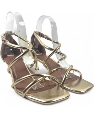 TIMBOS SANDALIA TACON FIESTA DE MUJER ORO 131839 AMARILLO