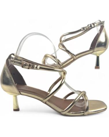 TIMBOS SANDALIA TACON FIESTA DE MUJER ORO 131839 AMARILLO