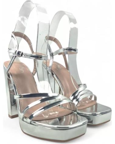 TIMBOS SANDALIA TACON PLATAFORMA FIESTA MUJER PLATA 131838 PLATEADO
