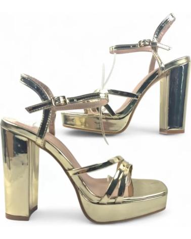 TIMBOS SANDALIA TACON PLATAFORMA FIESTA MUJER ORO 131837 AMARILLO