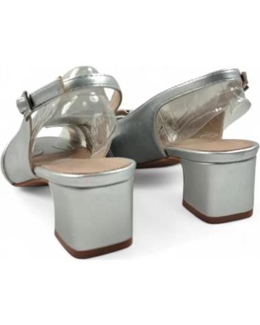 TIMBOS TACON DESTALONADO FIESTA MUJER PLATA 131833 VERDE