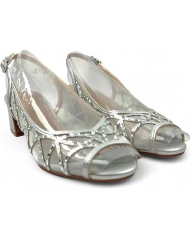TIMBOS TACON DESTALONADO FIESTA MUJER PLATA 131832 PLATEADO