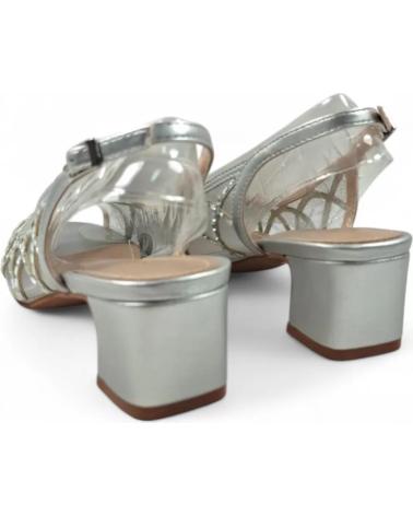 TIMBOS TACON DESTALONADO FIESTA MUJER PLATA 131832 PLATEADO