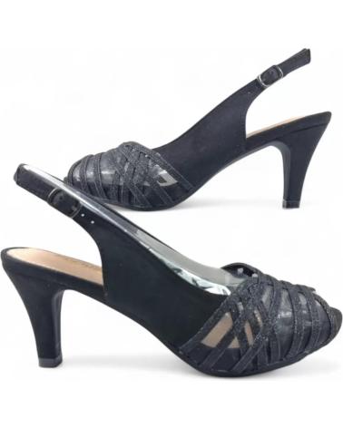 TIMBOS SANDALIA TACON FIESTA DE MUJER 131831 NEGRO