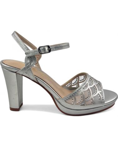 TIMBOS SANDALIA TACON FIESTA DE MUJER PLATA 131828 PLATEADO
