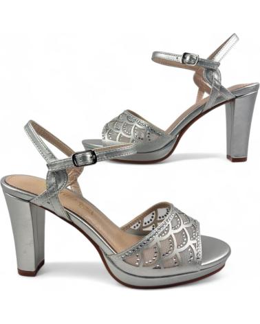 TIMBOS SANDALIA TACON FIESTA DE MUJER PLATA 131828 PLATEADO