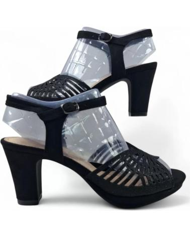 TIMBOS SANDALIA TACON PLATAFORMA FIESTA MUJER 131825 NEGRO