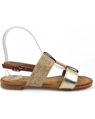 TIMBOS SANDALIA PLANA COMODA DE MUJER ORO 131811 AMARILLO