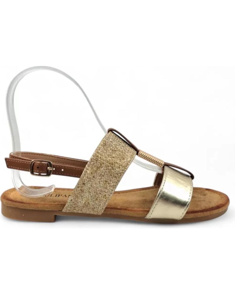 TIMBOS SANDALIA PLANA COMODA DE MUJER ORO 131811 AMARILLO