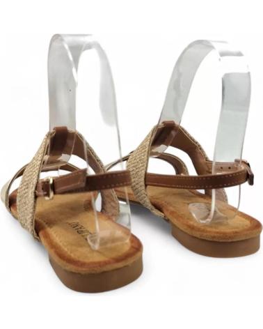 TIMBOS SANDALIA PLANA COMODA DE MUJER ORO 131811 AMARILLO