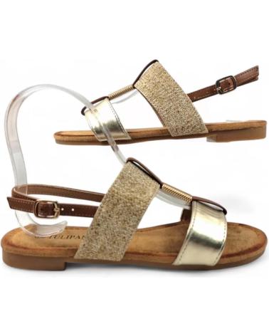 TIMBOS SANDALIA PLANA COMODA DE MUJER ORO 131811 AMARILLO