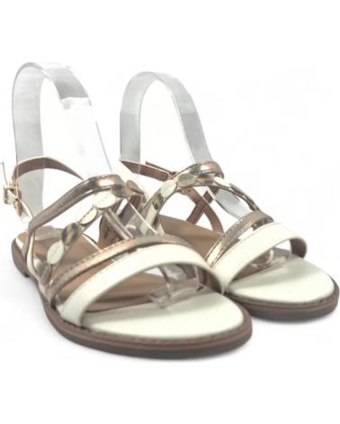 TIMBOS SANDALIA PLANA COMODA DE MUJER 131801 BLANCO