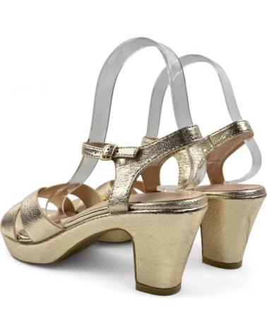 TIMBOS SANDALIA TACON FIESTA DE MUJER ORO 131717 AMARILLO