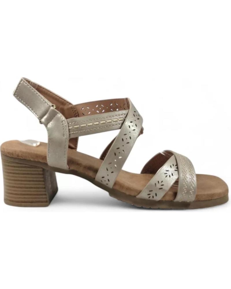 TIMBOS SANDALIA TACON VESTIR DE MUJER TAUPE 131693 VERDE