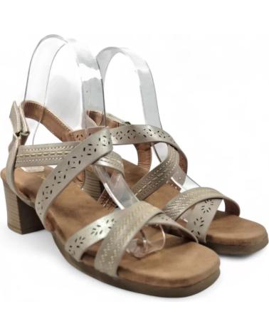 TIMBOS SANDALIA TACON VESTIR DE MUJER TAUPE 131693 VERDE