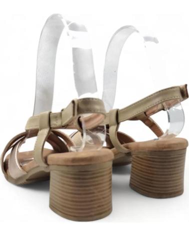 TIMBOS SANDALIA TACON VESTIR DE MUJER TAUPE 131690 VERDE