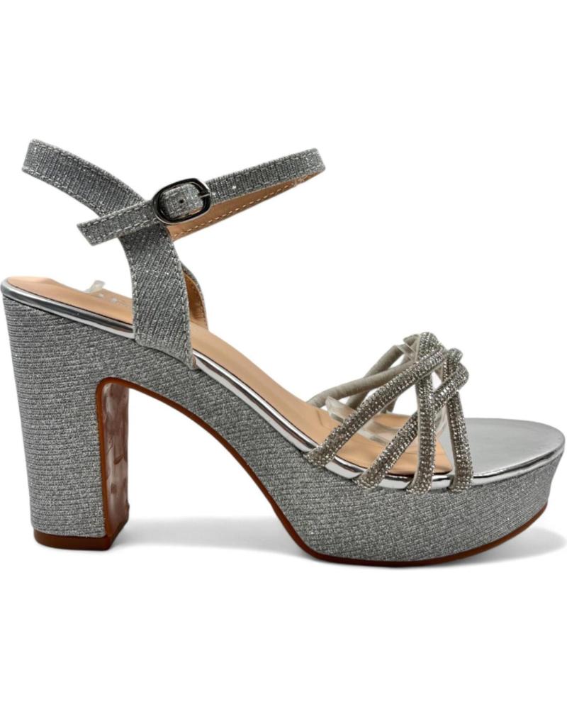 TIMBOS SANDALIA TACON FIESTA PLATAFORMA MUJER PLATA 131649 PLATEADO