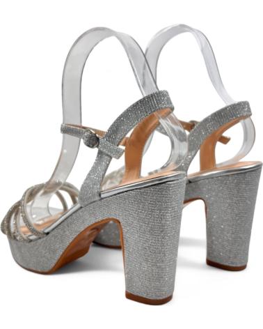 TIMBOS SANDALIA TACON FIESTA PLATAFORMA MUJER PLATA 131649 PLATEADO