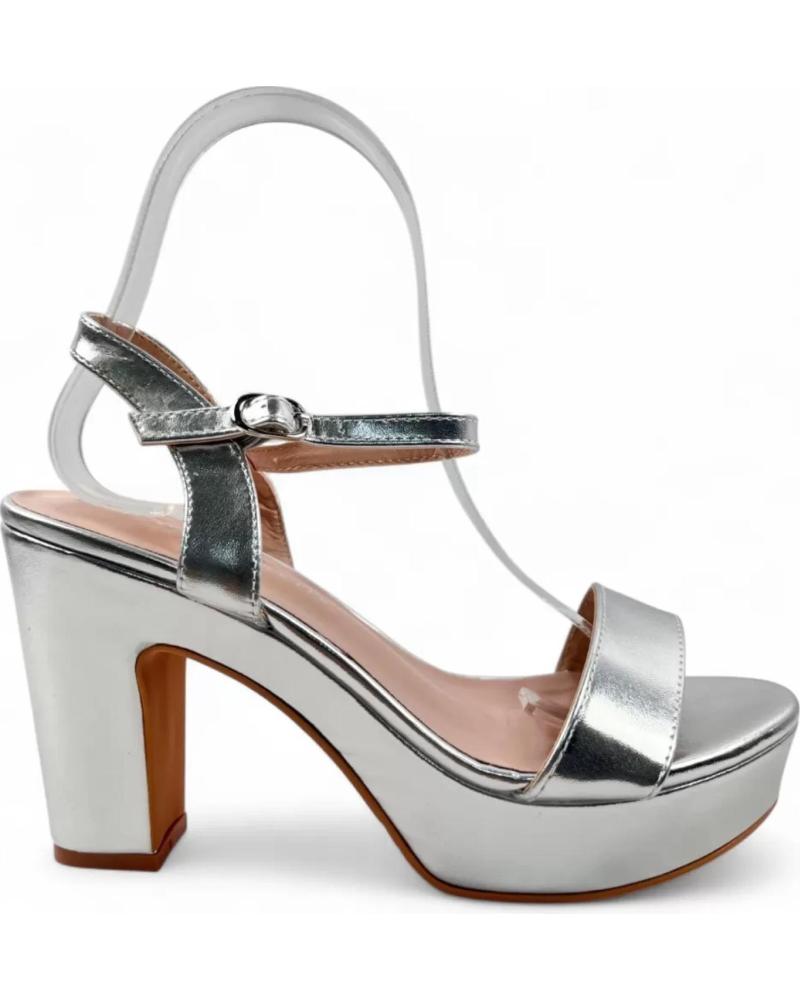 TIMBOS SANDALIA TACON PLATAFORMA FIESTA DE MUJER PLATA 131635 PLATEADO