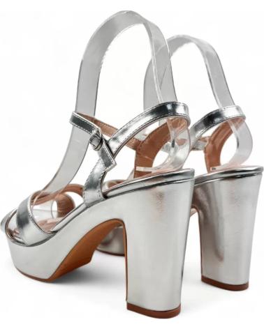 TIMBOS SANDALIA TACON FIESTA DE MUJER PLATA 131629 PLATEADO