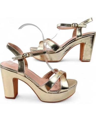 TIMBOS SANDALIA TACON FIESTA DE MUJER ORO 131628 AMARILLO