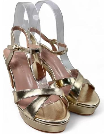 TIMBOS SANDALIA TACON FIESTA DE MUJER ORO 131628 AMARILLO