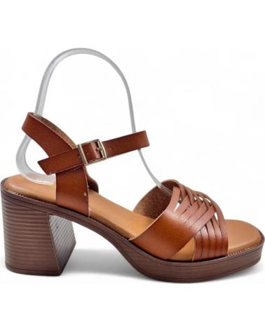 TIMBOS SANDALIA TACON MADERA MUJER CAMEL 131616 MARRóN
