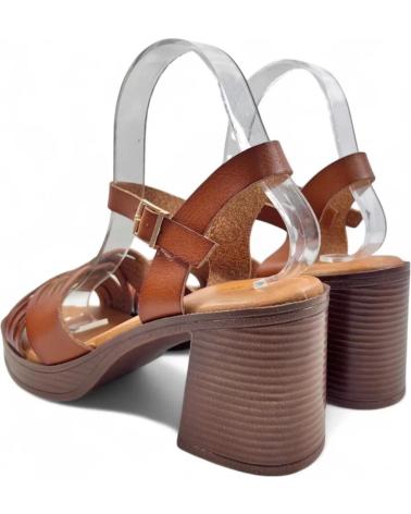 TIMBOS SANDALIA TACON MADERA MUJER CAMEL 131616 MARRóN