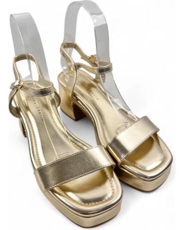 TIMBOS SANDALIA TACON FIESTA DE MUJER ORO 131547 AMARILLO