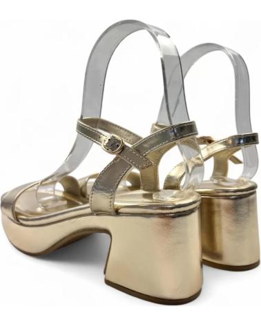 TIMBOS SANDALIA TACON FIESTA DE MUJER ORO 131547 AMARILLO