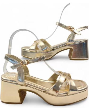 TIMBOS SANDALIA TACON FIESTA DE MUJER ORO 131540 AMARILLO